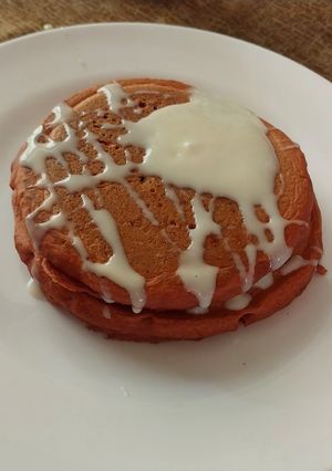 Una foto de Hotcakes de betabel con zanahoria 🥕