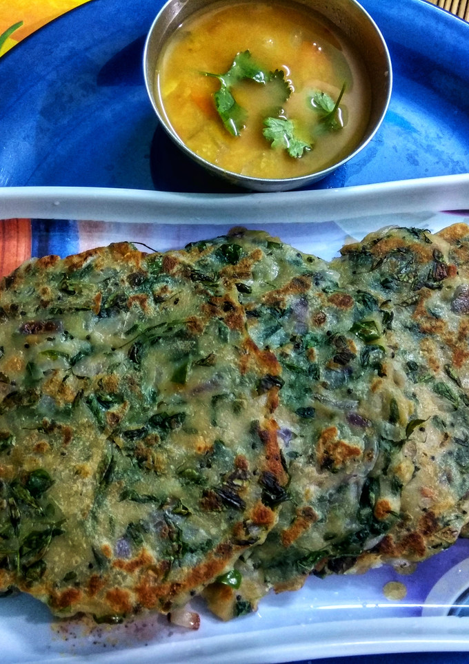 முருங்கைக்கீரை கோதுமை மாவு அடை செய்முறை முக்கிய புகைப்படம்