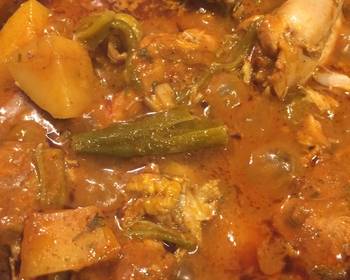 Ultimate Serving Recipe Emirati Chicken okra salona Delicious Simple