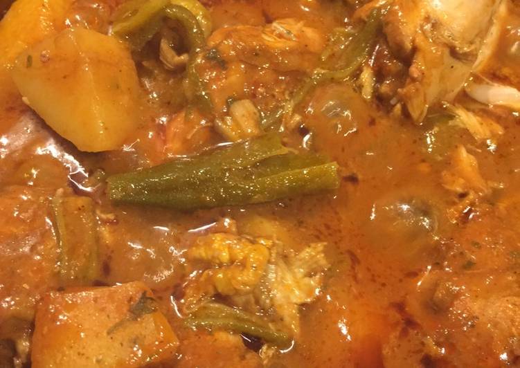 Recipe of Speedy Emirati Chicken okra salona