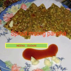 A picture of Sprout Moong  Paratha                         .