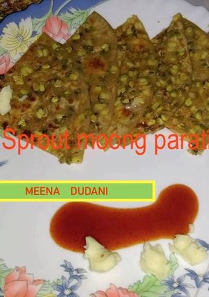 A picture of Sprout Moong  Paratha                         .