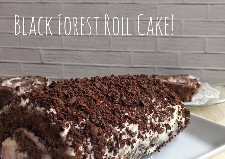 Bagaimana Menyiapkan Black Forest Roll Cake! yang Enak Banget