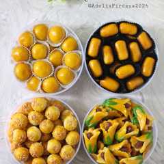 Nastar Ekonomis 4 Varian Buat Hantaran (Olesan Putih Telur)-レシピのメイン写真