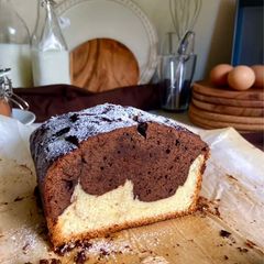 A picture of Chocolate & Vanilla “Spanish plum-cake”!!.