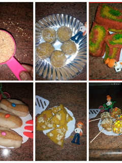 5 இன் 1 ஸ்வீட்(Ladoo,triple colorsweet,chum chum,purfi,lollipop) (5 in 1 sweet recipe in tamil) செய்முறை முக்கிய புகைப்படம்