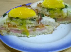 Una foto de Croque madame mi versión