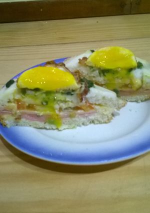 Una foto de Croque madame mi versión