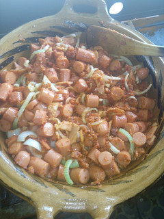 A picture of Salchicha con longaniza y tocino a la Mario, s.