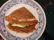 Una foto de crepas con harina integral