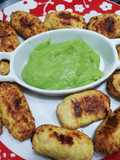 Turkey Croquettes with Pea Purée