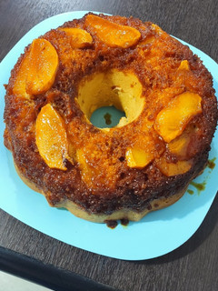 Una foto de Tarta de manzana invertida
