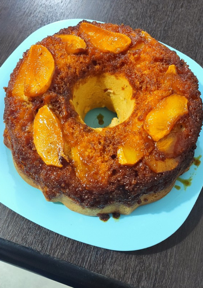 Una foto de Tarta de manzana invertida