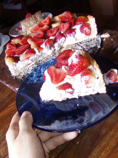 Una foto de Tarta fresca-fácil de fresa y ricota