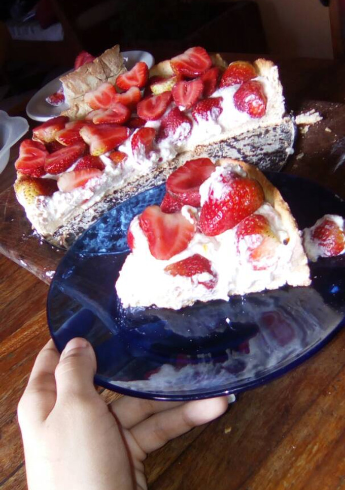 Una foto de Tarta fresca-fácil de fresa y ricota