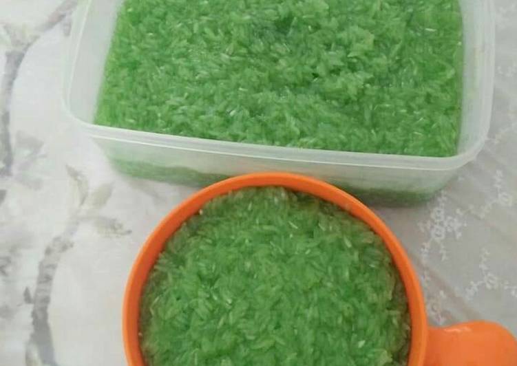 Recipe of Ultimate Silky rice dessert(wajik perasa pandan)