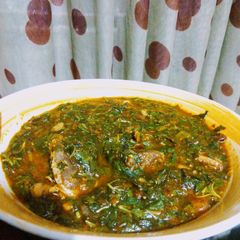 A picture of Salt Trick Ewedu Soup.