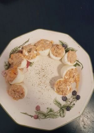 Una foto de Huevos rellenos