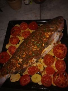 صورة لوصفة سمكة حرة بالفرن