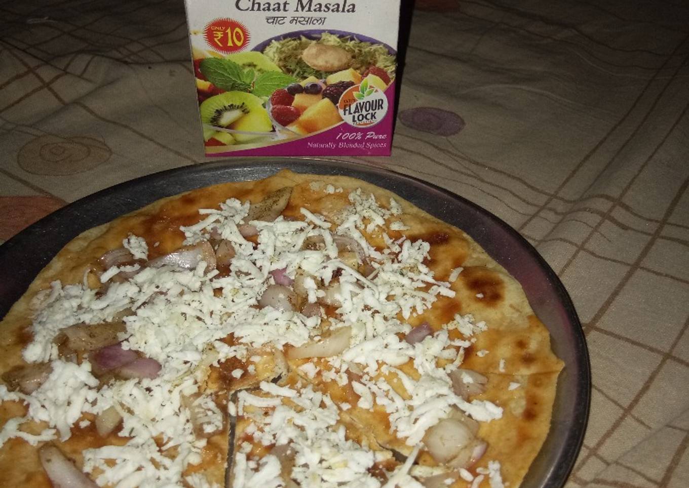 Paneer Paratha pizza