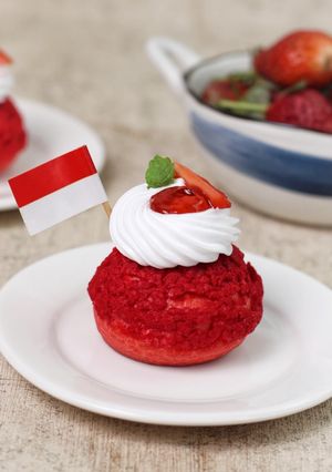 Foto resep Red Velvet Choux Au Craquelin