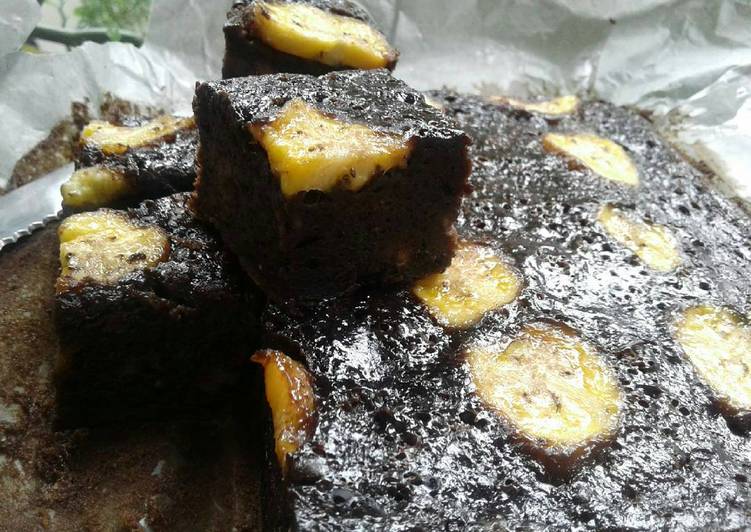 Resep BANANA BROWNIES no mixer (Bisa panggang/kukus) Anti Gagal