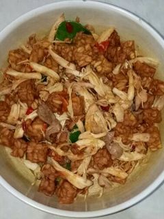 Foto resep Ayam Suwir Tempe Pedas