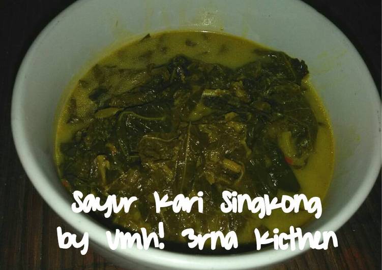 Bagaimana Membuat Sayur kari Daun Singkong, Enak Banget