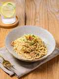 Creamy garlic sausage pasta