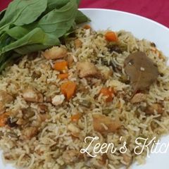 A picture of Chicken Zeera Fried Rice.