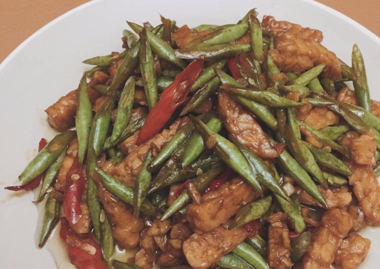 Tumis Buncis Tempe Pedas Manis ❤