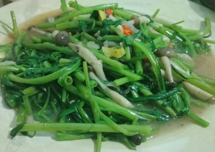 Bahan memasak Ca Kangkung Shimeji, Bisa Manjain Lidah