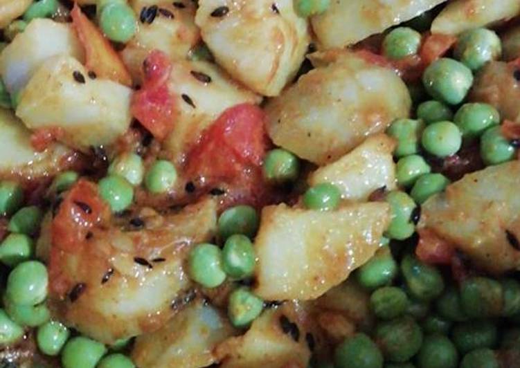 Dry aloo matar veg