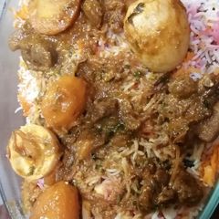 A picture of Mutton and egg biryani #recipes marathon.