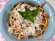 Una foto di pasta fagiolini