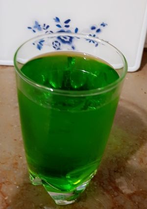 A picture of Green sharbat.