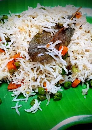 A picture of Jeera Veg Pulav (Cumin Veg Pulav).