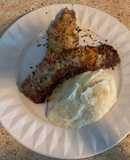 Milanesa estilo Keto y Puré de coliflor (bajo en carbohidratos)