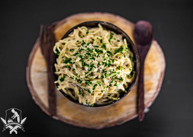 Spaghetti Carbonara Style Vegan