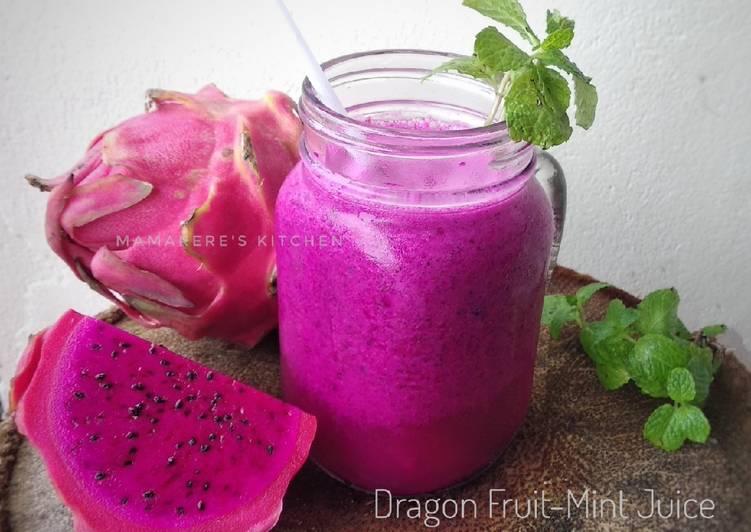 Cara Gampang Membuat Dragon Fruit-Mint Juice, Sempurna