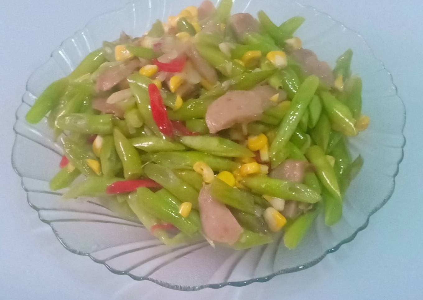 Tumis BuBaJa (Buncis Bakso Jagung)