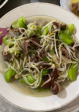 Hình của món Mướp Giá Xào Lòng Mề.