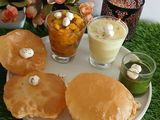 Varat special, poory bhaji, chattny, makhany ki kher
