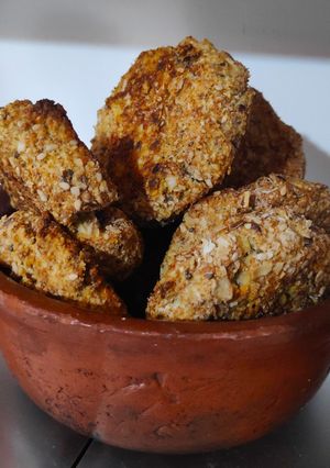 Una foto de Croquetas de papa y avena con mix de semillas
