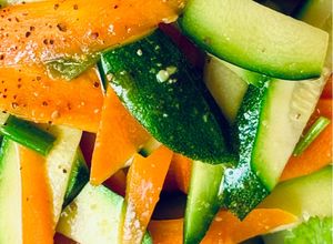 Hình của món Bí Ngòi Xào Cà Rốt.