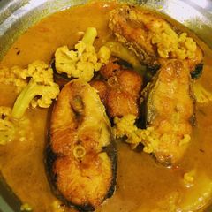 A picture of Fish Cauliflower Curry.