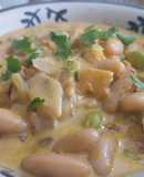 Curry de edamames y alubias