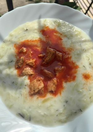 Kapros tökfőzelék sertés pörkölttel recept fotója