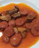 Guisadito de choricitos y cuadraditos de magro