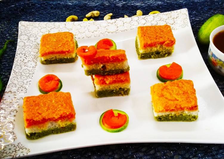 Tricolour Dhokla